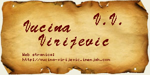 Vucina Virijević vizit kartica